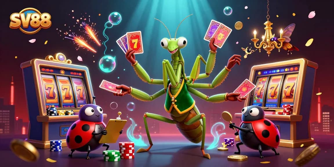 Engage in thrilling gameplay at SV88, featuring vibrant reels and a dynamic casino atmosphere.