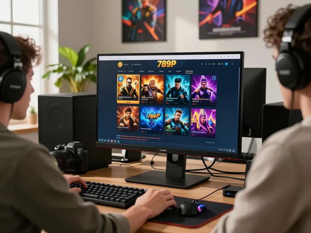 Engaged player using 789P online casino platform on a modern desktop setup.