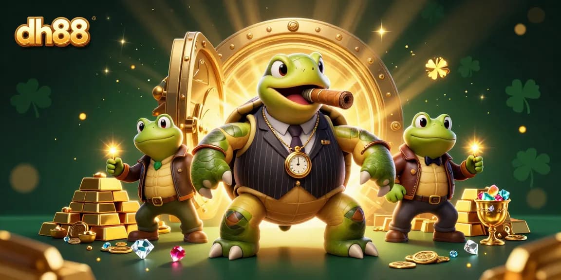 Experience the excitement at dh88 with a vivid 3D illustration of casino characters and rich game visuals.