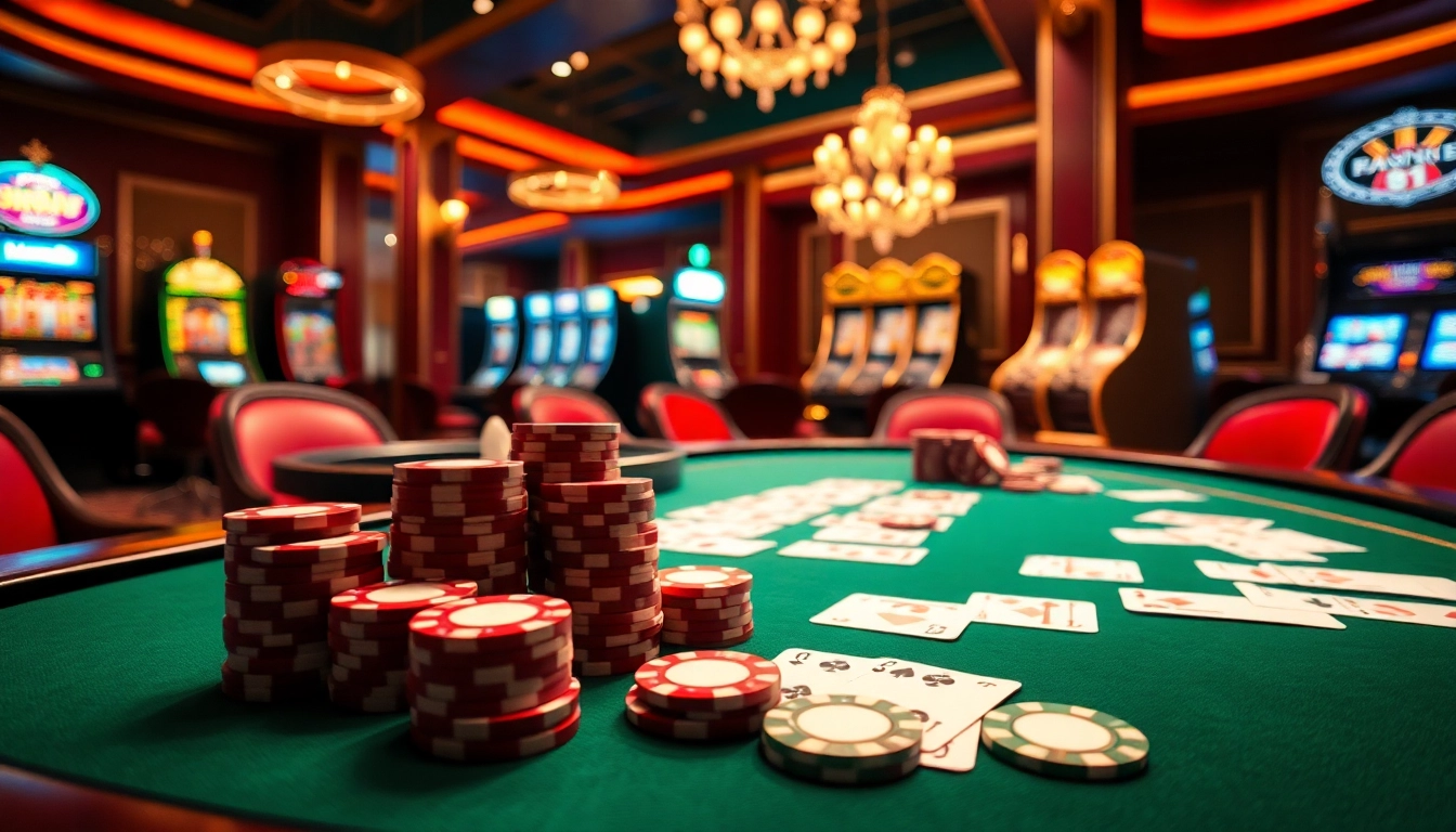 Experience thrilling high-stakes poker action at du88 casino with luxurious tables and chips.