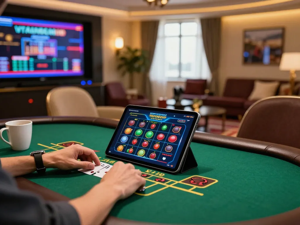 Engaging with online blackjack at one88h in a cozy setting, showcasing personal gaming strategies.