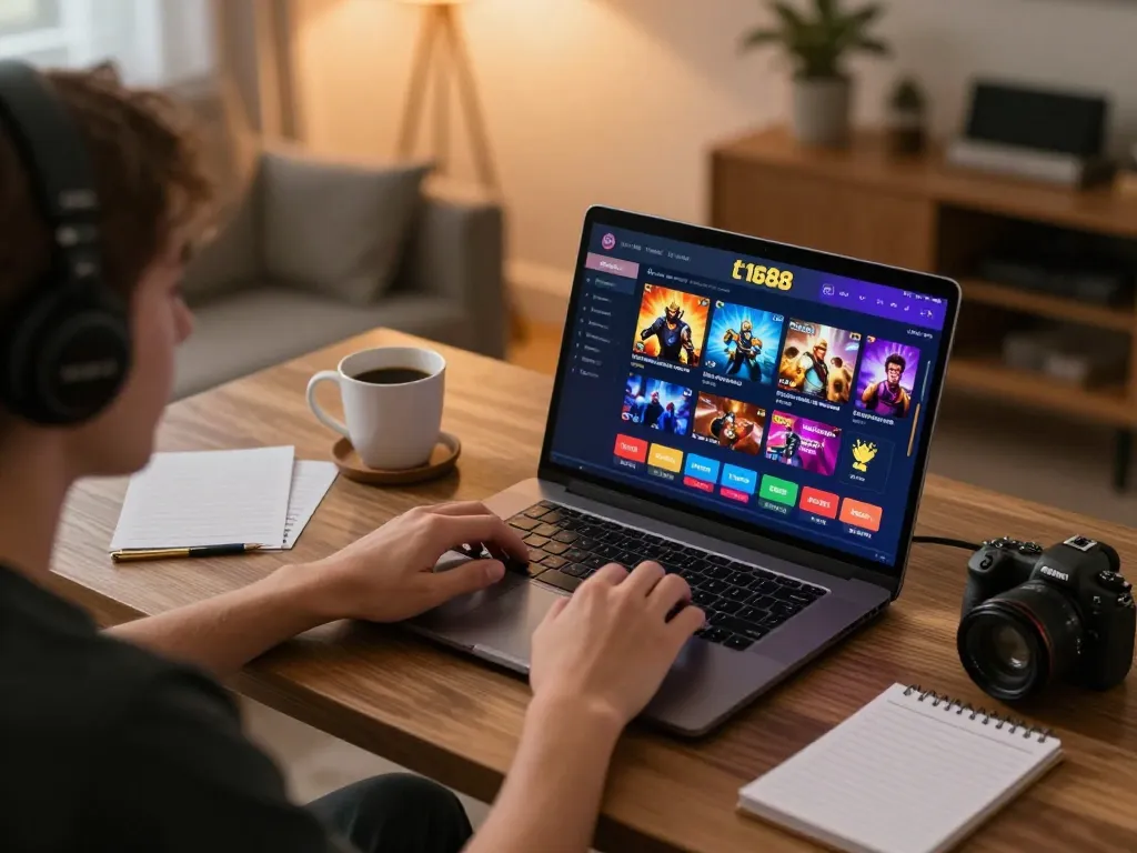 Player enjoying the f1688 online casino experience from home, engaged in strategic gameplay.