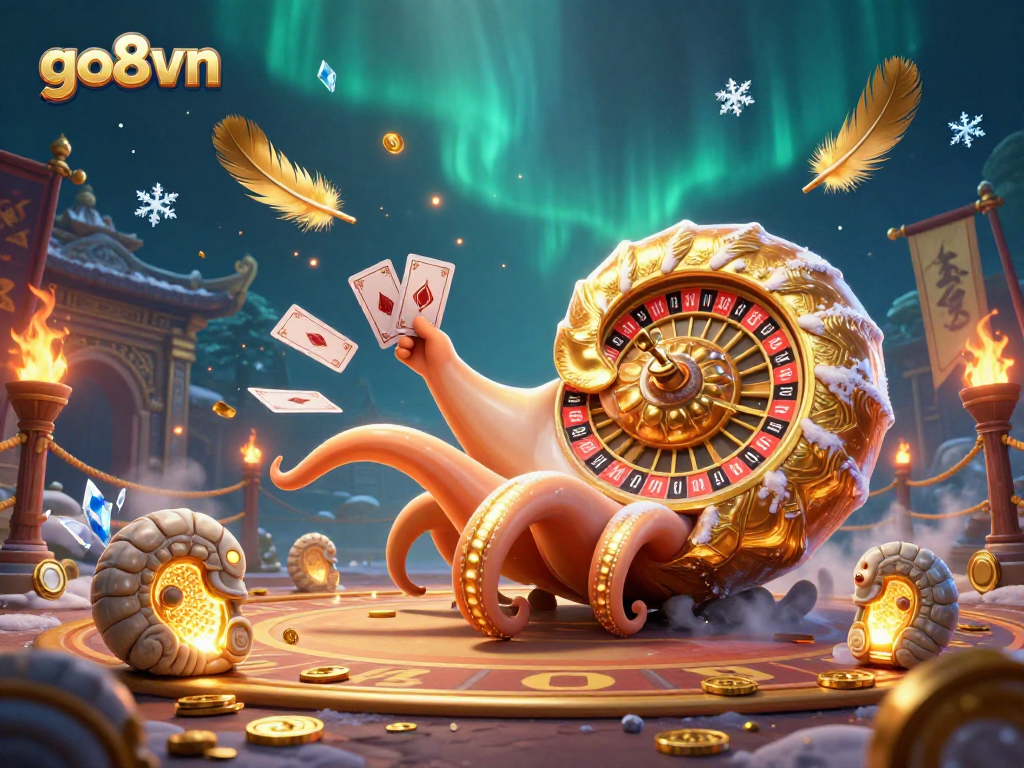 Experience thrilling gameplay with go8vn, featuring a dynamic nautilus roulette wheel and glowing companions.