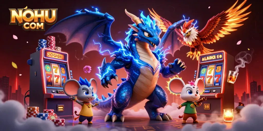 Experience the excitement of NOHU COM with dynamic slot action and colorful gaming elements.