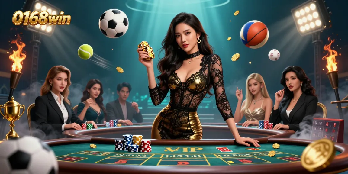 Experience winning at 0168win with a glamorous casino atmosphere in this exclusive VIP scene.