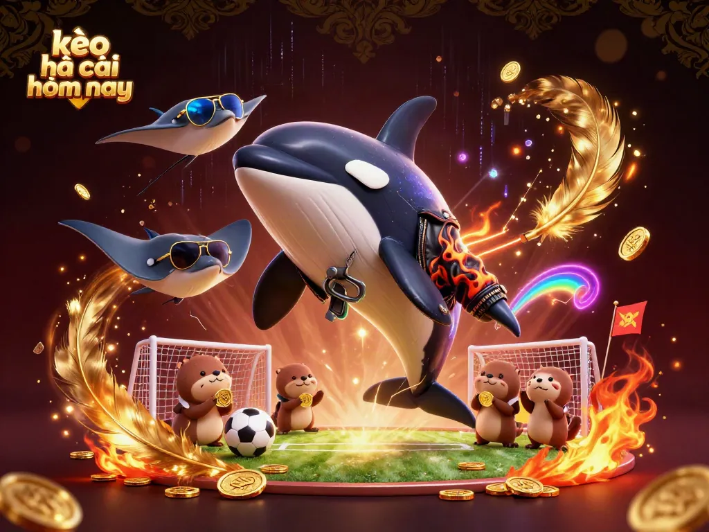 Engage with kèo nhà cái hôm nay through a vibrant scene of fun characters and sports betting elements.