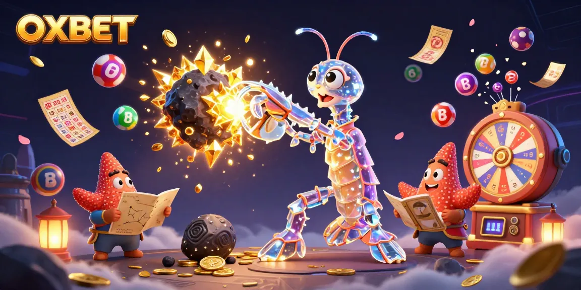 OXBET offers an exciting experience with slots, featuring colorful lottery elements and vibrant action.