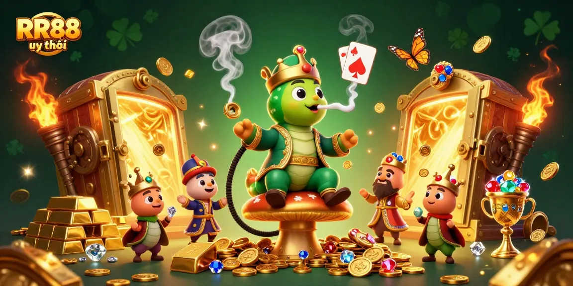 Experience the thrill of winning at RR88 uy tín with a vibrant 3D casino scene brimming with fun!