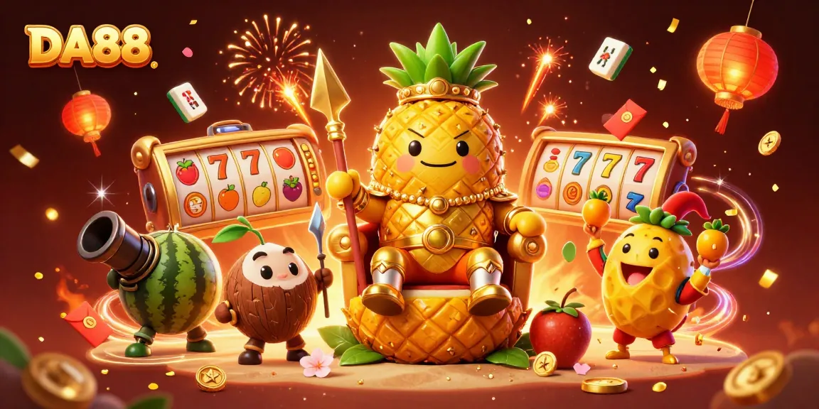 Experience the thrill of DA88 at the beach casino with colorful characters and vibrant game elements.