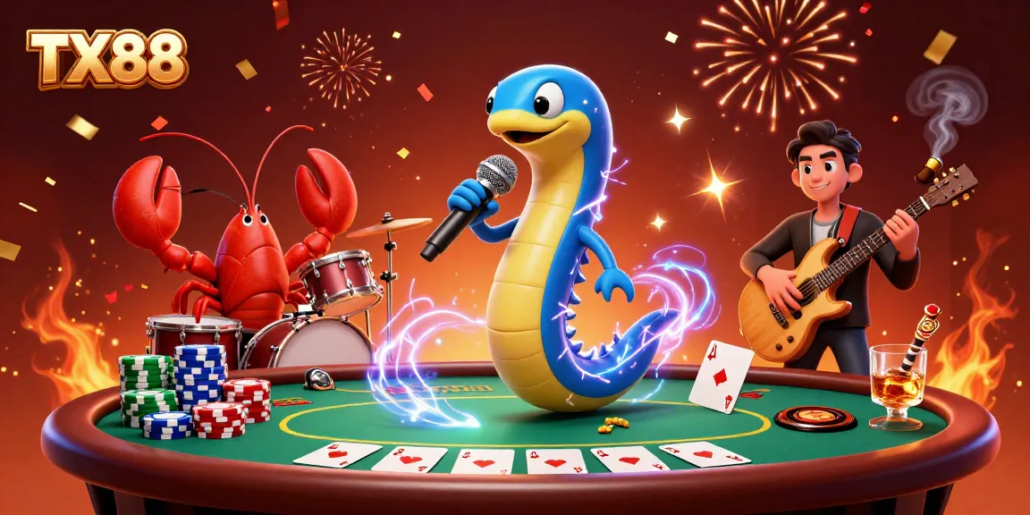 Experience thrilling action at TX88's underwater casino with vibrant 3D characters and dynamic gaming elements.