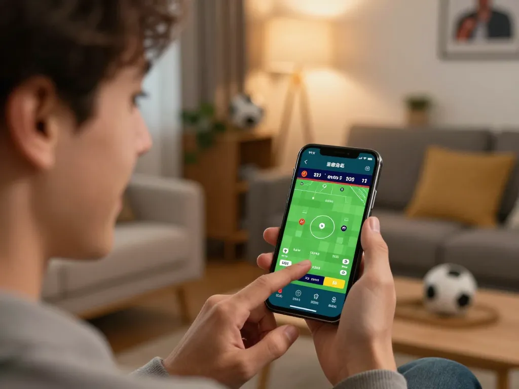 Kết quả bóng đá displayed on a mobile app as a user places a bet on a thrilling game
