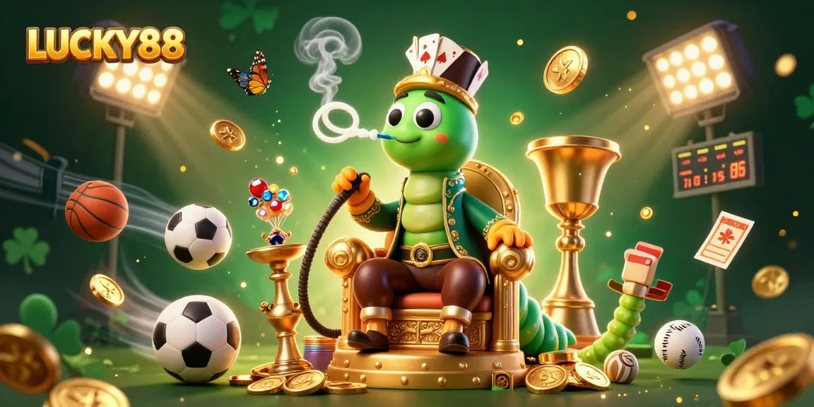 Win big at LUCKY88 with a vibrant casino scene showcasing dynamic elements and 3D characters.