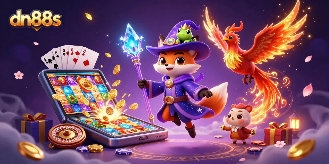 Experience thrilling gaming moments at dn88s with a magical casino scene filled with fortune and excitement.