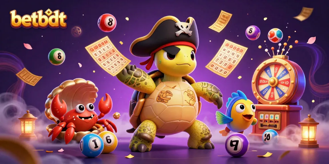 Experience thrilling gaming with betbdt featuring pirate turtle and lottery elements in a vibrant 3D scene.