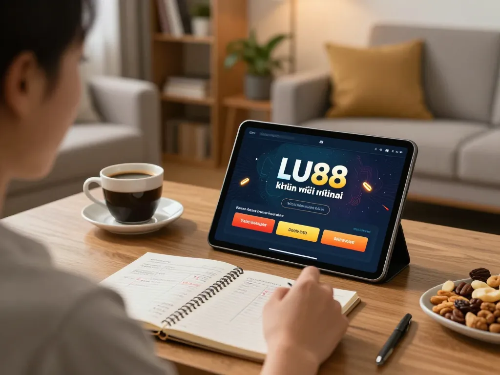 Engaging with khuyến mãi LU88 promotions while playing online gambling in a cozy home setting