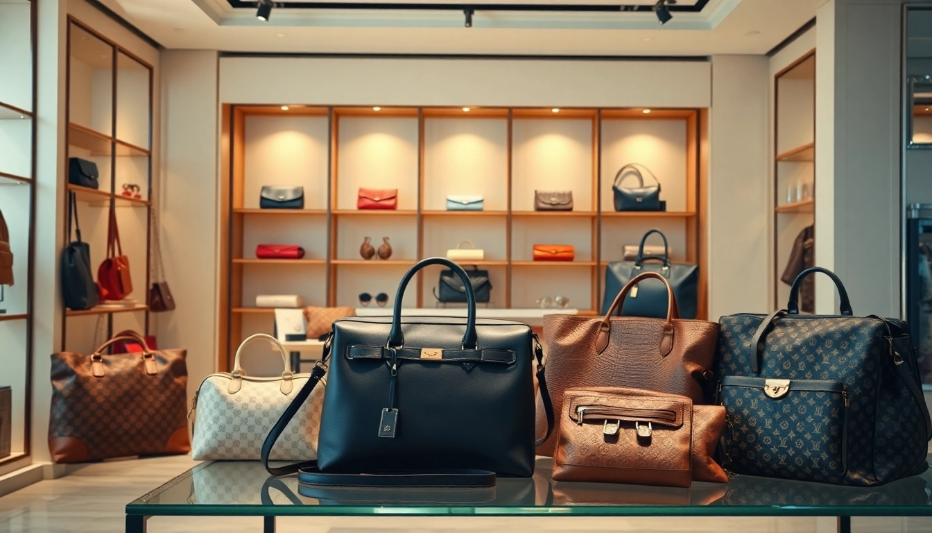 레플리카 쇼핑몰에서 고품질 레플리카 가방과 액세서리를 선보이는 모습