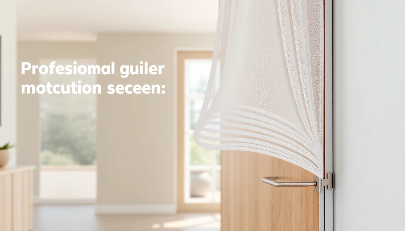 Instalando la mosquitera plisada puerta en un elegante hogar moderno, combinando funcionalidad y diseño.