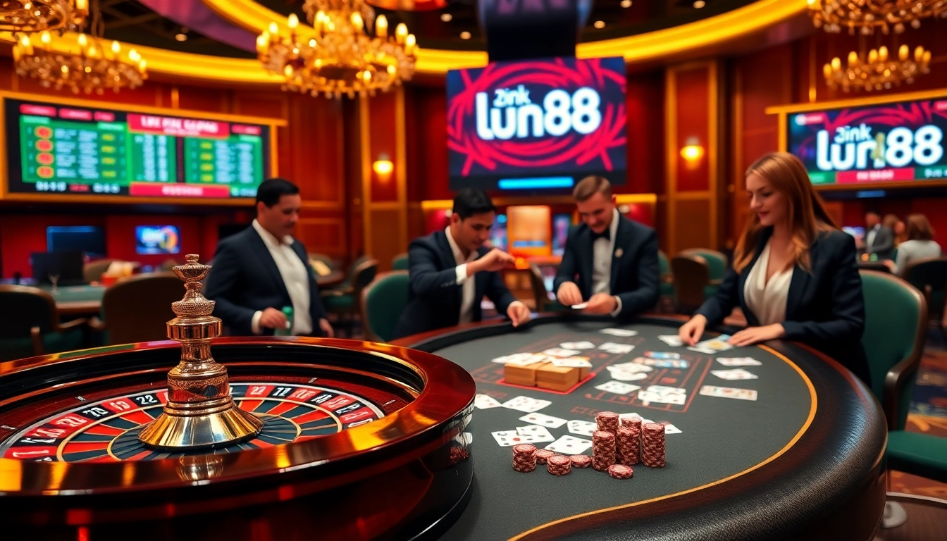 Experience the thrill of online gambling with link fun88 at a luxurious casino.
