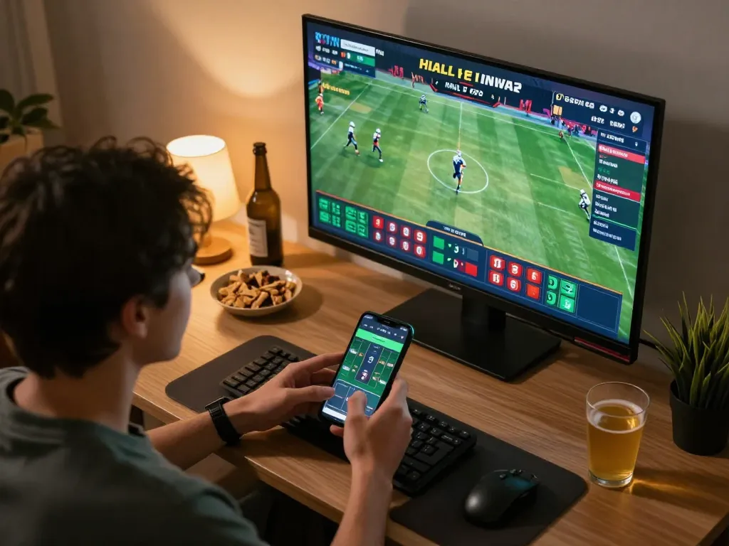 Engaging in online sports betting at https://11bet.se.net/ with live streaming and app betting interface.