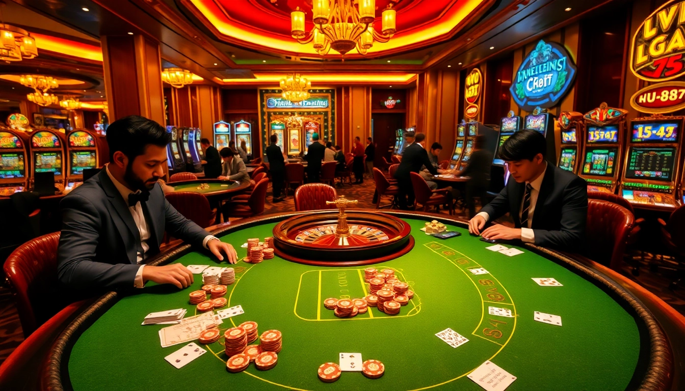 Experience the thrill of gambling at UU88 with vibrant casino games and lively players.