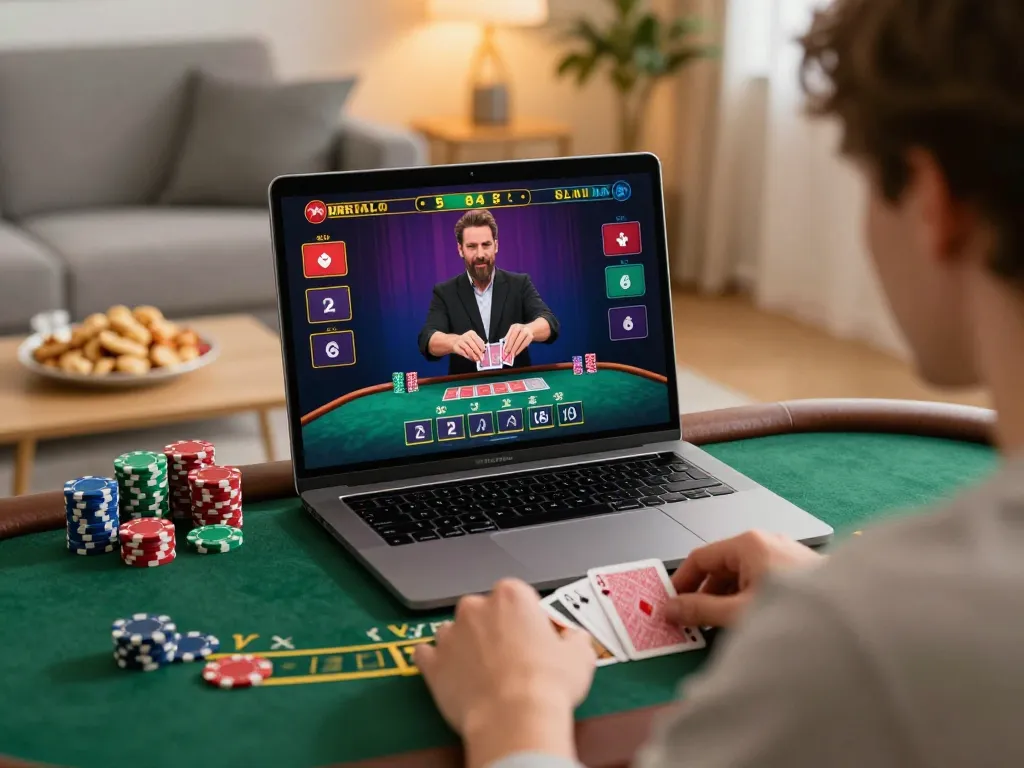 Experience mm88's thrilling online blackjack action, engaging players in a warm home setting with live dealer excitement.