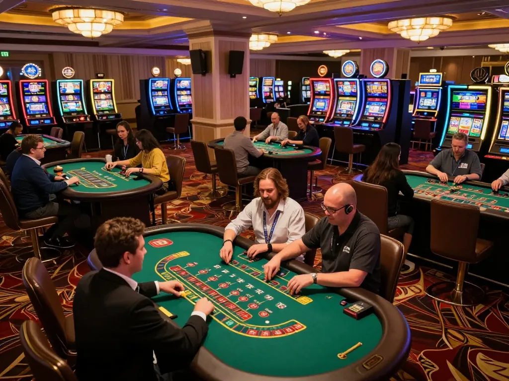 Players enjoying thrilling games at VB88 casino with vibrant atmosphere and diverse gaming options