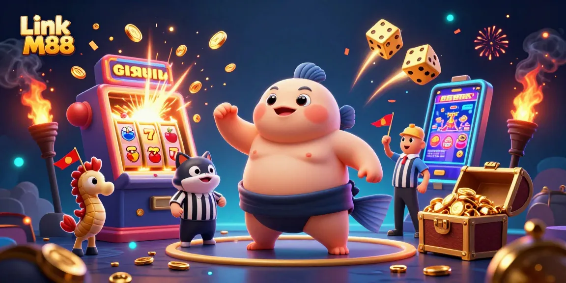 Experience exciting gameplay with Link M88, featuring a vibrant underwater casino atmosphere.