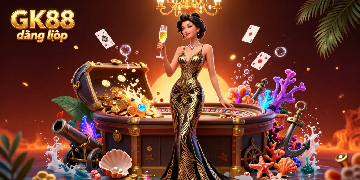 Engage with GK88 đăng nhập through vibrant casino scenes, featuring dynamic gambling elements and elegant design.