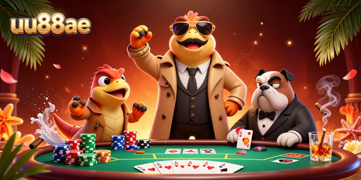 Experience the fun at uu88ae with a playful scene of raptors in a trench coat attempting to enter a VIP casino lounge