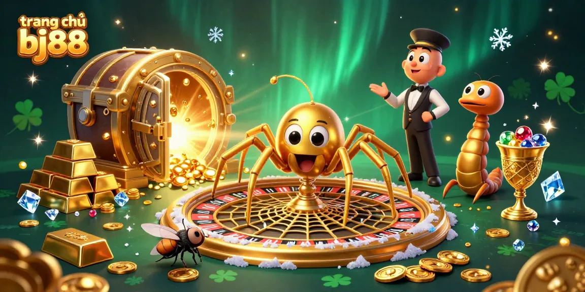 Experience the excitement of gaming at trang chủ bj88 with vibrant 3D characters in a captivating casino scene.