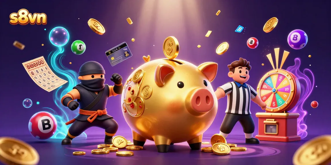 Engage with thrilling moments at s8vn, where a golden piggy bank sumo wrestler and friends bring fortune alive!