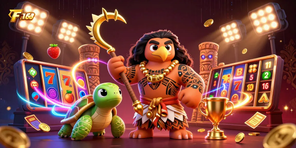 Experience vibrant gaming at F 168 with dynamic slot reels, lucky symbols, and electrifying characters.