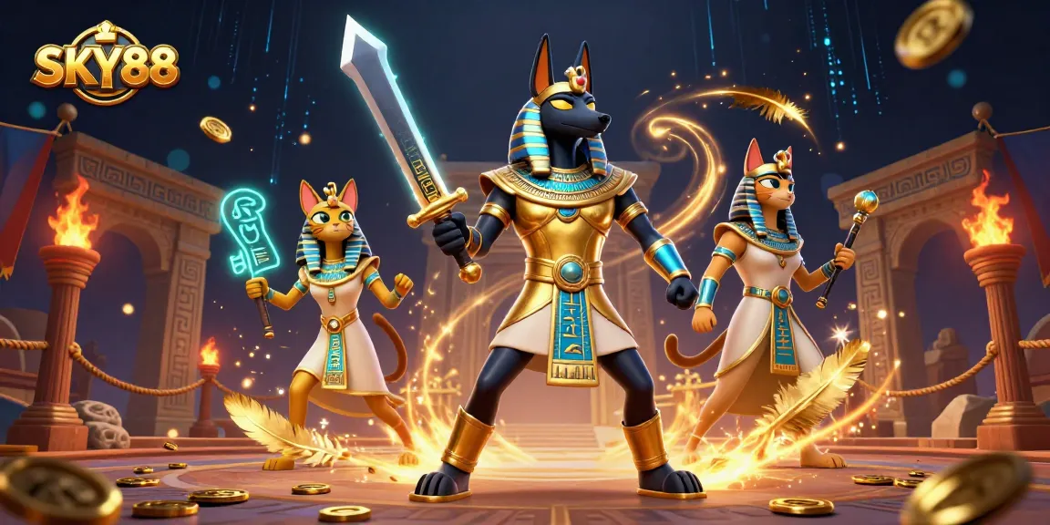 Engage in thrilling gameplay at SKY88 with dynamic ancient warrior themes and vibrant casino elements.