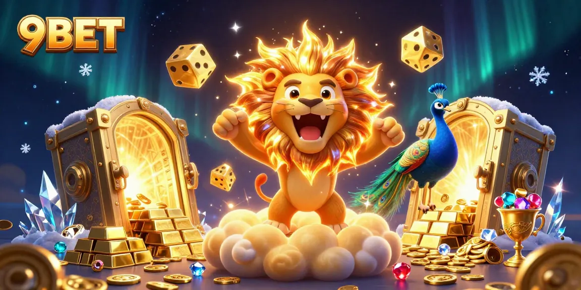 Experience thrilling wins with 9BET's exciting casino games amidst dazzling treasures and a vibrant atmosphere.