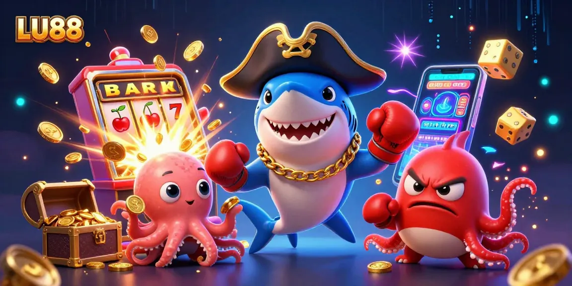 Spin to win at LU88 with engaging characters and dynamic casino elements in 3D illustration.