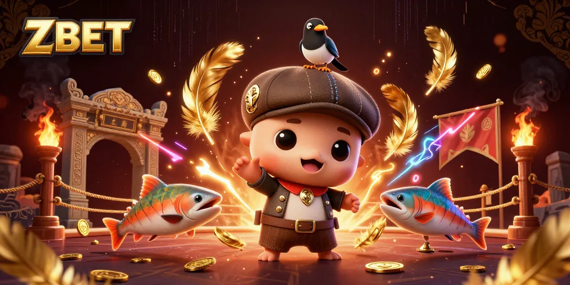 ZBET engages players with vibrant casino action featuring cartoon characters in a dynamic gaming scene.